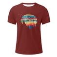 thumbnail image 4 of IWRICH Men's Casual Crew Neck Oversize T Shirts Graphic Printed Short Sleeve Plus Size Tshirts Casual Loose Fit Summer Tops Brick Red M, 4 of 4