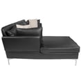 thumbnail image 6 of Flash Furniture Back Bay Upholstered Accent Pillow Back Sectional with Left Side Facing Chaise in Black LeatherSoft, 6 of 8