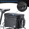 thumbnail image 2 of Bike Rear Rack Bag, Waterproof Bicycle Pannier Insulated Cooler Rear Seat Carrier Bag with Shoulder Strap, 2 of 5