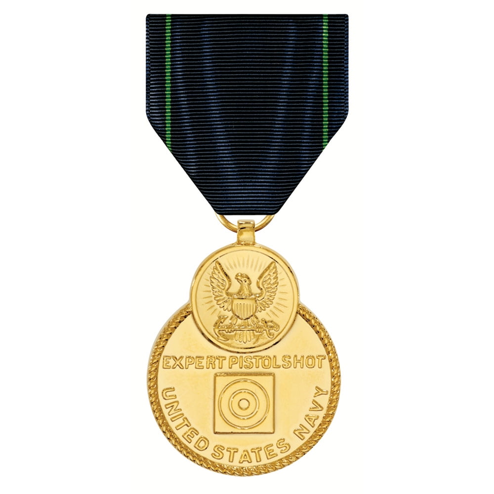 MilitaryBest Navy Expert Pistol Medal - Full Size Official US Military Award For Shadow Box Display 1 thumbnail image