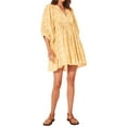 thumbnail image 4 of Kmbangi Femmes Robes d'Été 2023 Demi-Manche Laçage Imprimé Floral Plissé en Vrac Robe de Plage Décontractée S-XL, 4 of 9