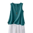 thumbnail image 2 of Womens Linen Natural Fiber Clothing For Women Tops To Wear With Wide Leg Pants For Women Cute Linen Tops For Women Summer Tops Linen Lightweight Linen Tank Tops Women Linen Womens Clothing, 2 of 9
