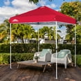 thumbnail image 2 of EAGLE PEAK 6.6 x 6.6 ft Pop Up Canopy Tent Instant Outdoor Canopy Easy Set-up Straight Leg Folding Shelter with Wheeled Bag, 2 of 9
