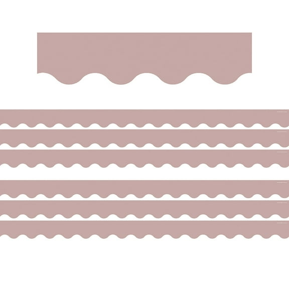 Teacher Created Resources Scalloped Borders/Trim 2.19" x 35' Light Mauve 6/Pack (TCR1330-6)