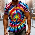 thumbnail image 4 of JAJAHO Men's Short Sleeve T Shirt Tie Dye Crew Neck Comfortable Breathable Graphic Tee Casual Daily Wear Summer Outfits Trendy Tops, 4 of 8