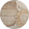 thumbnail image 2 of Addison Rugs Mayfield Washable Transitional Floral Brown Round Rug, 8' x 8', 2 of 5