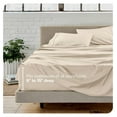 thumbnail image 5 of Twin XL Sheet Set - College Dorm Size - Luxury 1800 Ultra-Soft Microfiber Twin Extra Long Bed Sheets - Deep Pockets - Easy Fit - Extra Soft - 3 Piece Set - Bed Sheets (Twin XL, Sand), 5 of 9