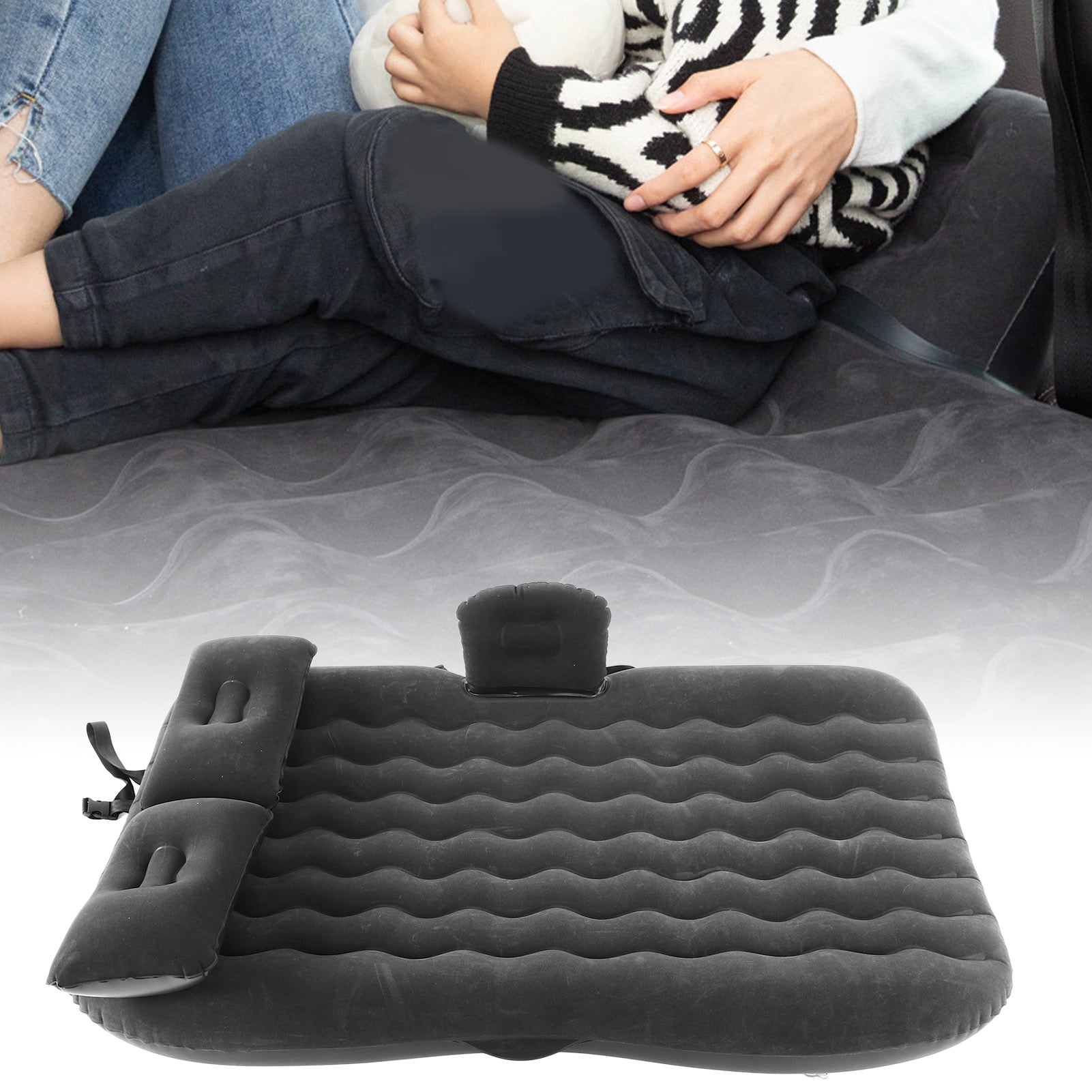 Inflatable Car Air Bed, Car Air Mattress Universal PVC Suede  For Camping