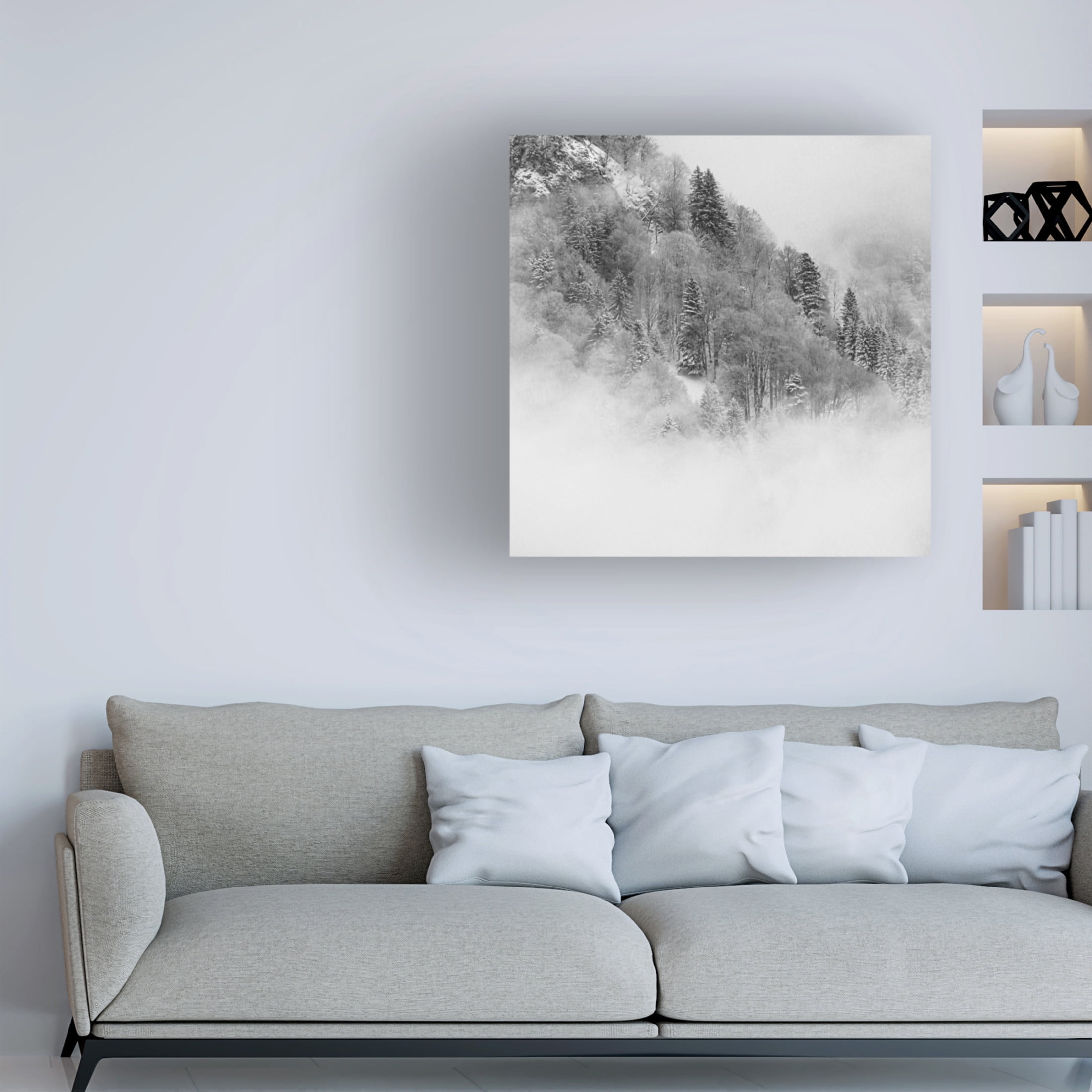 Trademark Fine Art Renate Wasinger The Foggy Mountain Canvas Wall Art