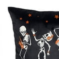 thumbnail image 3 of Lush Decor Halloween  Rocking Skeleton Decorative Pillow Black Single 12X12, 3 of 5