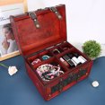 thumbnail image 3 of Retro Jewelry Storage Box Earring Necklace Organizer Case Home Decoration with Lock, 3 of 14