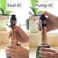 thumbnail image 4 of Bottle Sealer for Champagne, Cava, Prosecco and Sparkling Wine, Air Tight and Leak Proof Champagne Bottle Sealer Stopper Black - Silver, 4 of 5