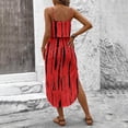 thumbnail image 6 of Ruimatai Women's Casual Sleeveless Dress Printed Side Slit Backless Summer Beach Party Mini Dress Lightweight Comfortable Polyester, 6 of 9