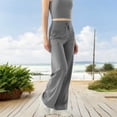 thumbnail image 3 of Women's High Waisted Wide Leg Lounge Pants with Drawstring and Pockets, 3 of 7
