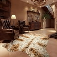 thumbnail image 6 of TWINNIS Cowhide Rug Faux Leather Rug Animal Print Rug, Carpet for Bedroom, Home Office, Living Room, Home Decor Mat,4.6ft×5.2ft,LE1-36, 6 of 7
