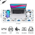 thumbnail image 5 of Long Mouse Pads for Desk,White Cow Milk Cloud Pattern Desk Mats on Top Of Desks, Desk Mouse Pad Extra Large with 3mm Non-Slip Base and Stitched Edge for Gaming,Office,Work,Home 31.5"x11.8", 5 of 6