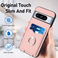 thumbnail image 5 of for Google Pixel 8 Pro PU Leather Phone Case Cover, Classic Shoulder Strap Card Slots Shockproof Protective Ring Bracket Anti-scratch Ultra Slim Back Case for Google Pixel 8 Pro - Rosegold, 5 of 8