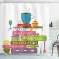 thumbnail image 1 of Ambesonne Tea Shower Curtain, Cup on a Pile of Fantasy Books, 69"Wx84"L, Multicolor, 1 of 3