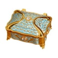 thumbnail image 3 of yotijay Metal Jewelry Box Decorative Keepsake Box for Necklaces Charms Birthday Blue, 3 of 9