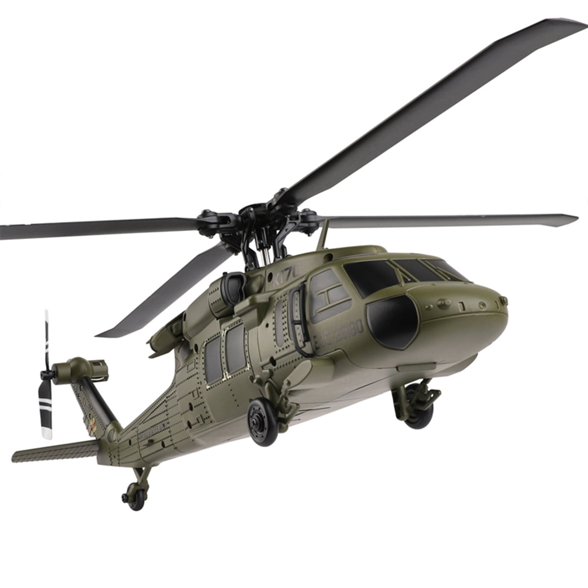 WL K170 Black-Hawk UH-60L 170 Size 2.4G 4CH Flybarless RC Helicopter with Adjustable Left and right Hand Throttle (RTF Version)+Battery