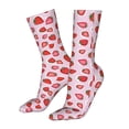 thumbnail image 5 of Fuzoiu Hand Drawn Strawberry Print Crew Socks,Casual Athletic Gym LightWeight Thin Socks,Casual Crew Socks for Men Woman,Calf Length Crew Socks, 5 of 7