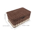 thumbnail image 2 of Raindrops Desktop Book Basket Woven Storage Protective Lid General Users Bookshelf Storage 1Pack, 2 of 8
