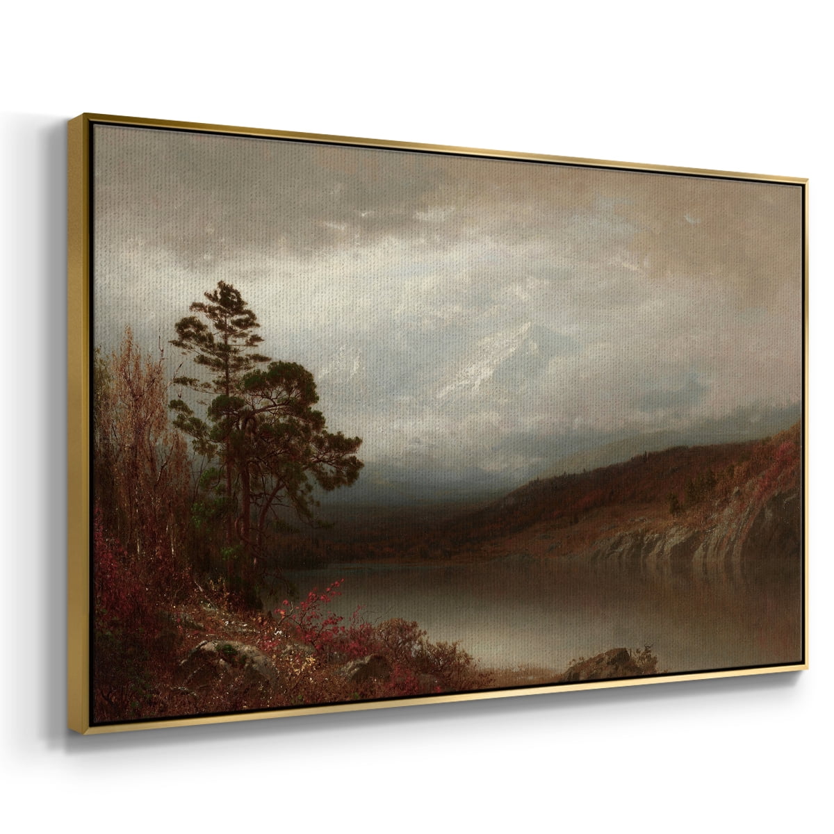Vintage Landscape-CCCXVIII By Wexford Home Framed in Gold Wood Gallery Wrapped Canvas 25 in. x 37 in.