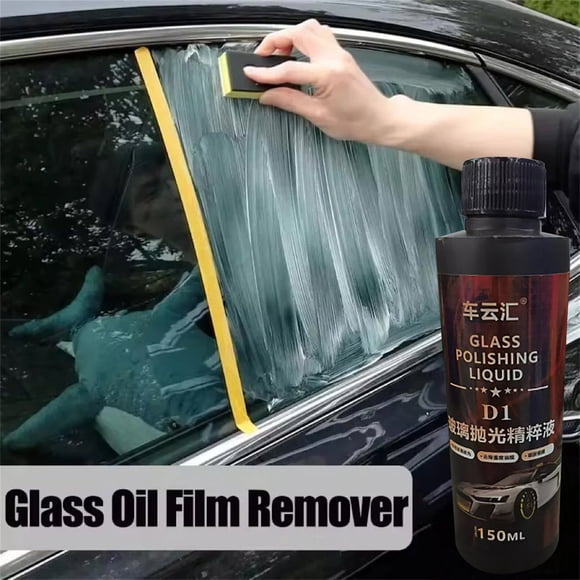 Car Windshield Repair Polish Kit, Auto Glass Scratch Remover and Coating Liquid, Fast Drying, Stain-Free, 150 mL, for Home Mirrors and Glasses