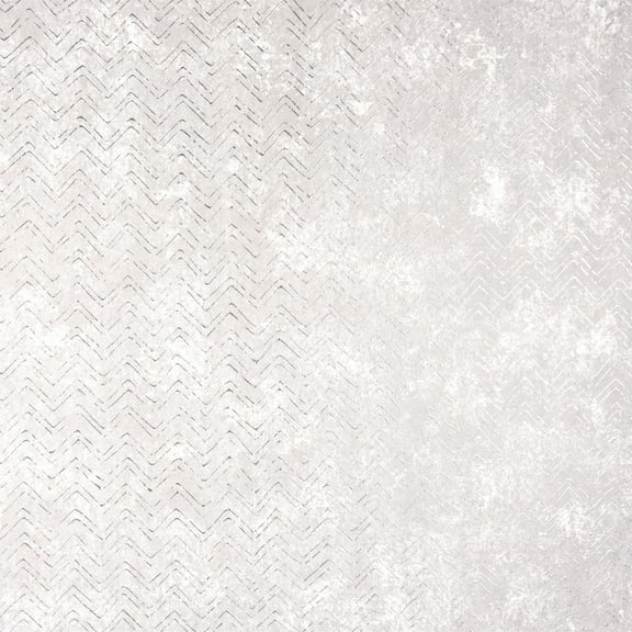 Brewster Luna Platinum Distressed Chevron Wallpaper