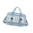 thumbnail image 3 of FVDPWYE PVC Clear Tote Bag Waterproof PVC Gym Bag for Beach Camping Yoga Stadium Concert Blue, 3 of 9