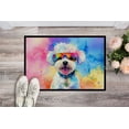 thumbnail image 2 of Carolines Treasures DAC2462MAT 0.15 x 18 x 27 in. Bichon Frise Hippie Dawg Doormat, 2 of 6