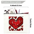 thumbnail image 5 of Pratyus Tote Bag Pink Love Cosmetic Bag with Hearts Love Symbolism for Women Friends Travel Essentials Ladies Accessories White, 5 of 6