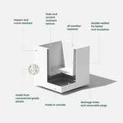 Veradek Block Series Cube Small 18 Plastic Planter - White