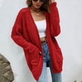 thumbnail image 7 of Fall Sweater for Women 2022 Open Front Knit Cardigan Lightweight Fuzzy Sweater Lantern Long Sleeve Fluffy Coat Outwear Women Sweaters Clearance Cheap, 7 of 7