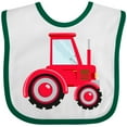 thumbnail image 3 of Inktastic Farming Red Tractor Boys or Girls Baby Bib, 3 of 4