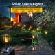 thumbnail image 3 of Luces solares de llama para exteriores, paquete de 6, luz solar resistente al agua, luz solar parpadeante para decoración, jardín, patio, caminos, césped Luces solares de llama para exteriores,, 3 of 5