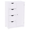 thumbnail image 1 of Patiojoy 4 Drawer  2 Shelves Storage Cabinet Free Standing Wooden Cupboard White, 1 of 9