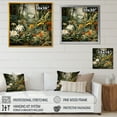 thumbnail image 4 of Designart "Vintage Jungle Scenes A Glimpse into the Past II" Landscapes Framed Wall Art - Global Green Jungle Entryway Framed Wall Art Print, 4 of 6