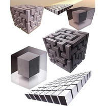 3D Optical Illusion Wall Decal - 3D Corner Wall Art, Removable Peel and Stick Graphic Walls Art, Whimsical Stereoscopic Cube Wallpaper for Living Room, Office, Gallery - That Reshapes Reality