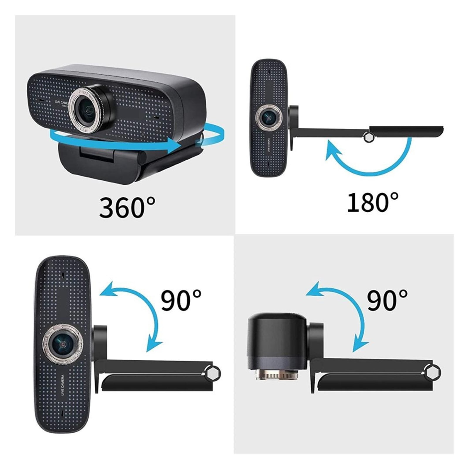 1080P Full HD Webcam With Noise Reduction Mic Built-in Microphone Camera Streaming For Conferencing, Live Streaming, Recording ,HD Video