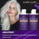 thumbnail image 2 of 2025 Purple Shampoo and Conditioner Set - Sulfate Free - for Silver Blonde Platinum Hair - Removes Yellow & Brass tones - Grey Highlighted Hair - Nour, 2 of 5