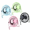 thumbnail image 3 of Leadrop 4 inch Portable USB Charged Metal Mute Table Cooling Fan Home Office Air Cooler, 3 of 11
