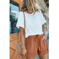 thumbnail image 4 of KISSMODA Women Casual Shorts Elastic Waist Drawstring Shorts With Pockets High Waisted Shorts For Women, 4 of 7