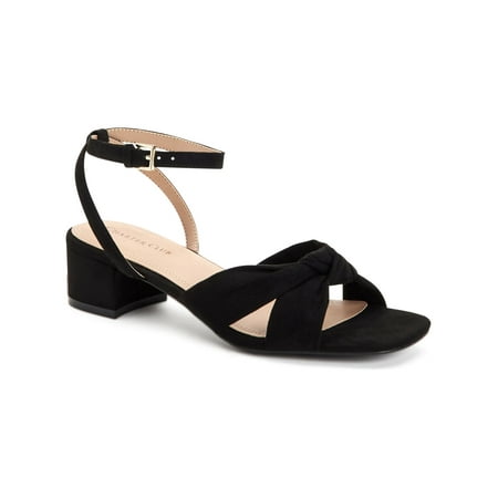 

CHARTER CLUB Womens Black Knotted Detail At Straps Adjustable Strap Cushioned Vickayy Round Toe Block Heel Buckle Dress Sandals Shoes 6.5 M