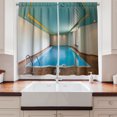 thumbnail image 2 of Ambesonne Pool View Kitchen Curtains, Contemporary Lifestyle, 55"x36", Multicolor, 2 of 3