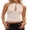 White, variant on Women Y2K Coquette Lace Tank Top Sleeveless Sheer Floral Cutout High Neck Slim Crop Going Out Top Party Clubwear