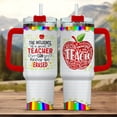 thumbnail image 2 of For Teachers Pencil Tumblers Appreciation Music White Red Steel Insulated Gift Modern Pack, Teacher Gifts, Tumbler 40 Oz With Handle Lid And Straw, Teacher Influence Colorful, 2 of 6