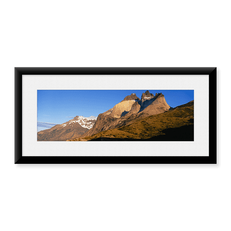 Framed Art Print, Low angle view of a mountain range by Panoramic Images, 25-7/8" x 9-7/8"