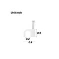 thumbnail image 2 of XINCA Nail Clamp for Round Cable 8 mm Wall Tack for Ethernet Cable Cat 7 Cables White Cable Clip Pack of 100pcs, 2 of 6