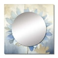 thumbnail image 2 of Designart "Blooming Blue White Chrysanthemum Vintage Blooms" Flowers Square Mirror For Wall Decor - Large Blue Square Printed Wall Mirror Art - Wall Mounted Square Large Mirror, 2 of 5
